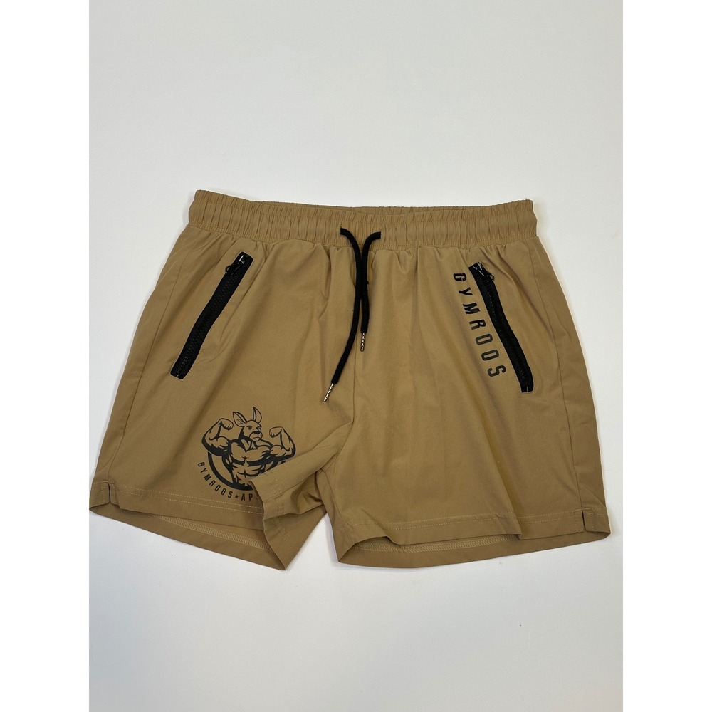 Gymroos Roo Shorts | Khaki | M